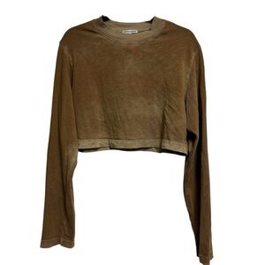 Cotton Citizen Tokyo Crop Shirt Size S Long Sleeve Crop